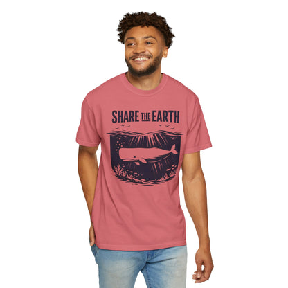 Whale Conservation Tee | Share the Earth Graphic Shirt | Ocean Wildlife Gift | Unisex