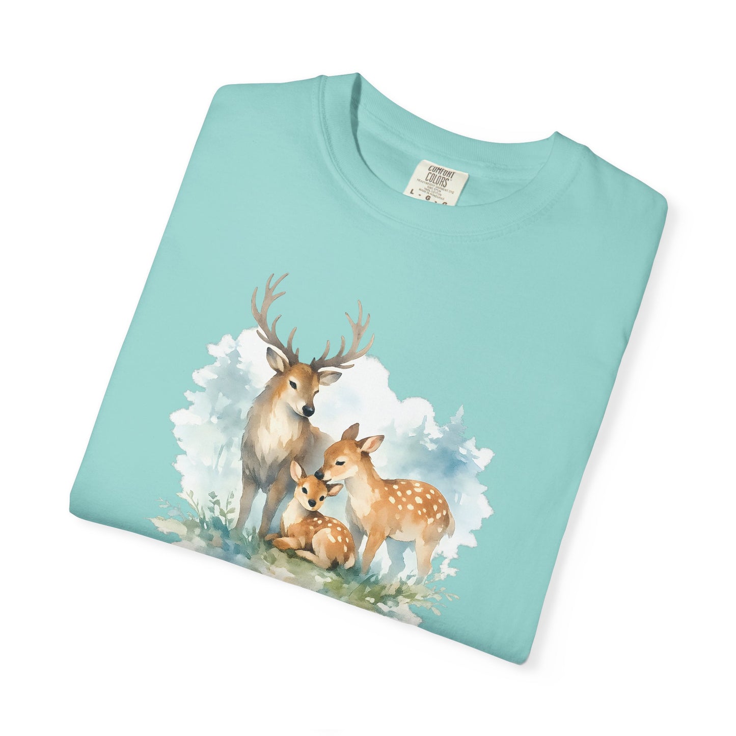 Watercolor Deer Family Tee | Forest Wildlife Art Shirt | Nature Lover Gift | Unisex