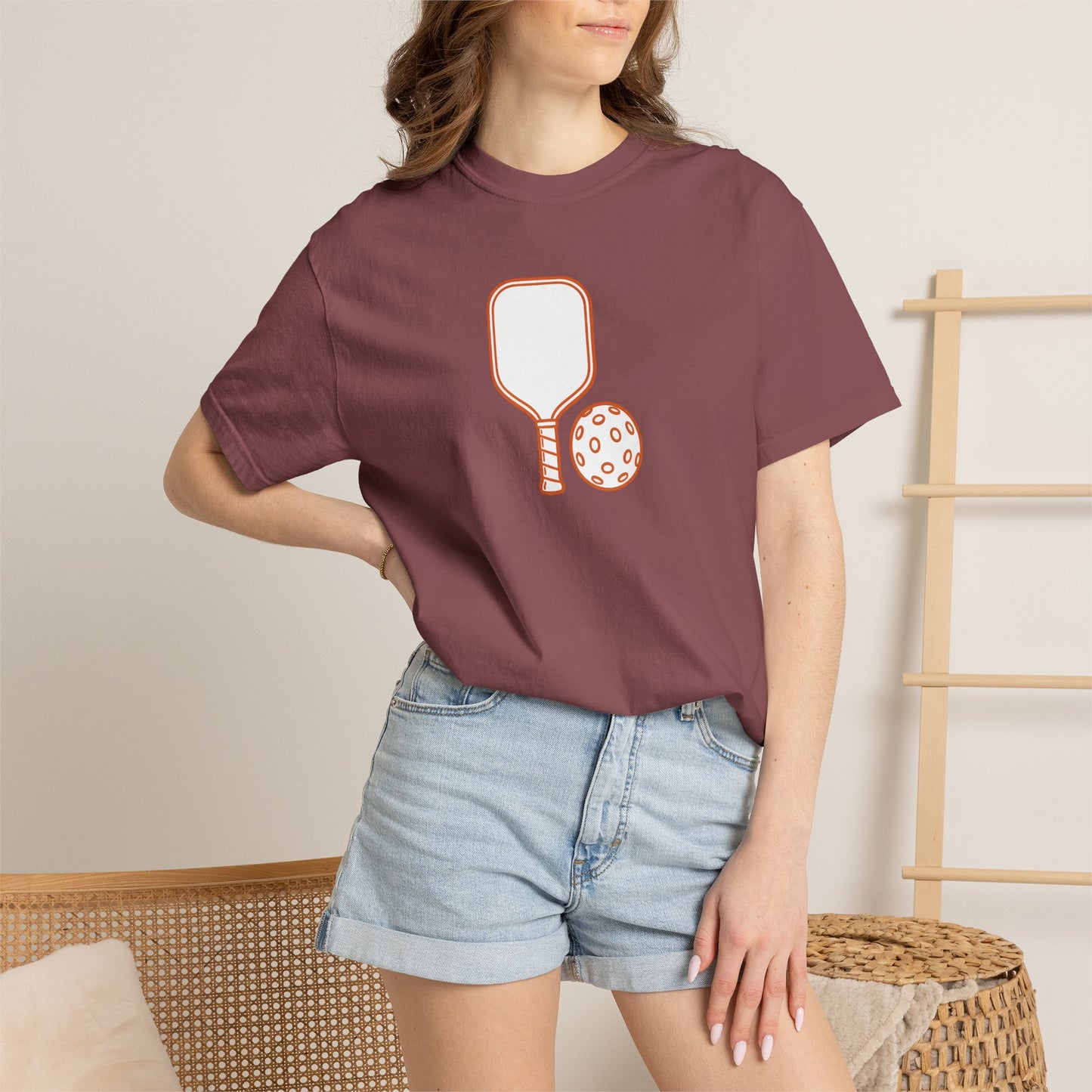 Pickleball Paddle And Ball Icon Tee Minimalist Pickler Unisex T-Shirt