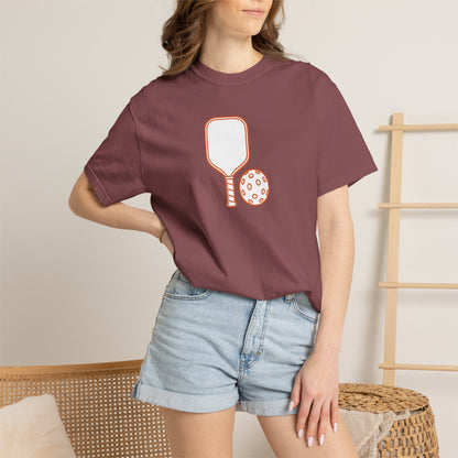 Pickleball Paddle And Ball Icon Tee Minimalist Pickler Unisex T-Shirt