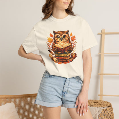 Wise Owl Watercolor Humor Tee | Book Lover Nature Shirt | Whimsical Wildlife Gift