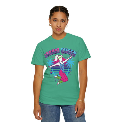 Cardio Queen Retro 80s Aerobics Graphic Tee | Vintage Workout Shirt Women