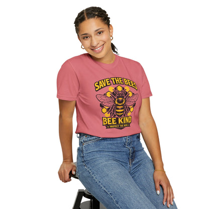Save the Bees Graphic Tee | Bee Kind Conservation Shirt | Earth Day Gift | Nature Tee