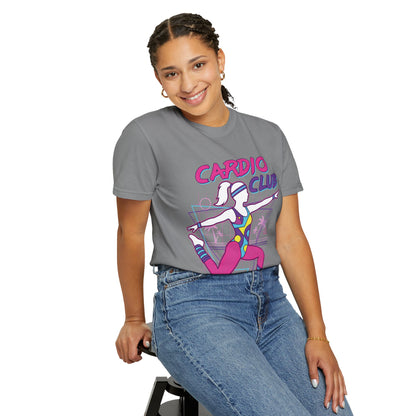 Cardio Club Retro 80s Grid Aerobics Graphic Tee | Vintage Gym Shirt Women