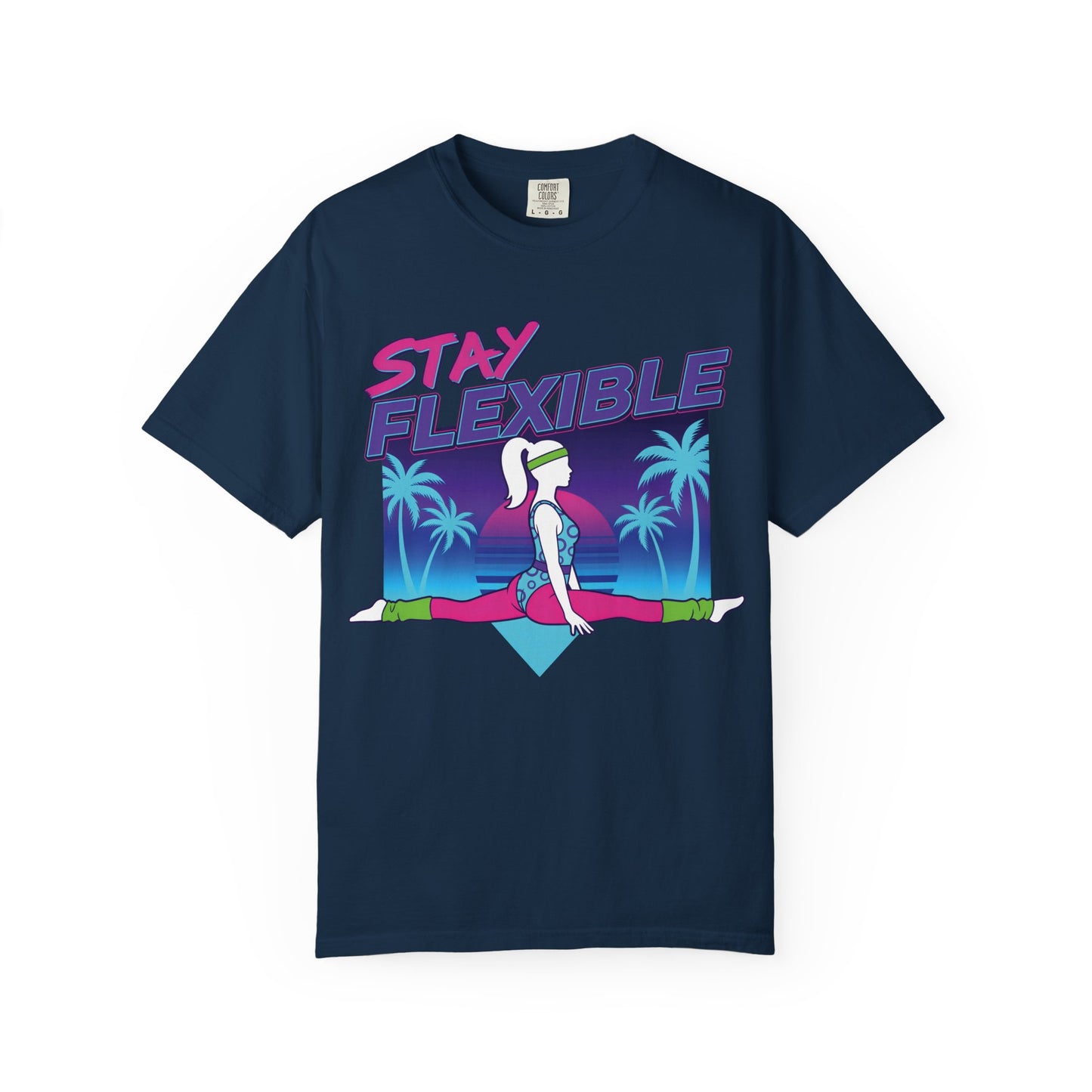Stay Flexible Retro 80s Splits Aerobics Tee | Vintage Gym Shirt Women