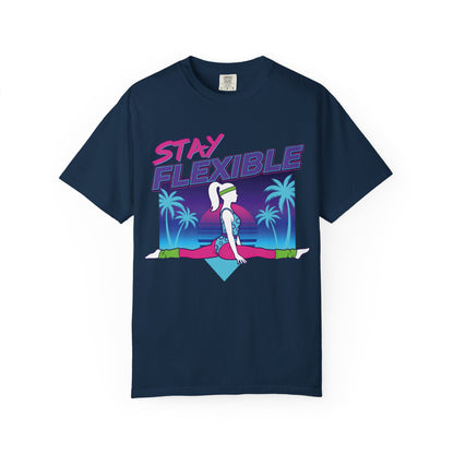 Stay Flexible Retro 80s Splits Aerobics Tee | Vintage Gym Shirt Women