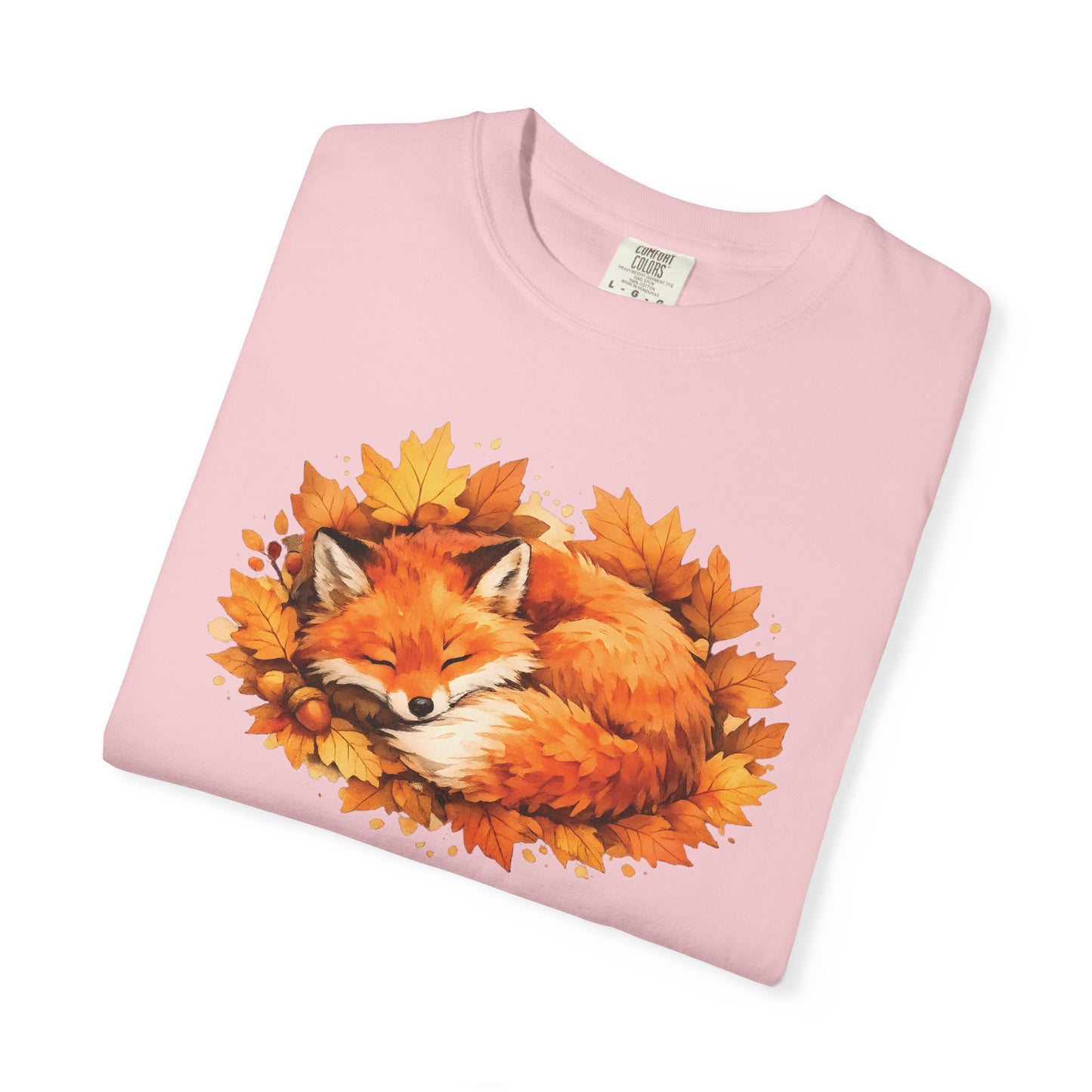 Sleeping Fox Watercolor Graphic Tee | Cozy Woodland Animal Shirt | Nature Lover Gift