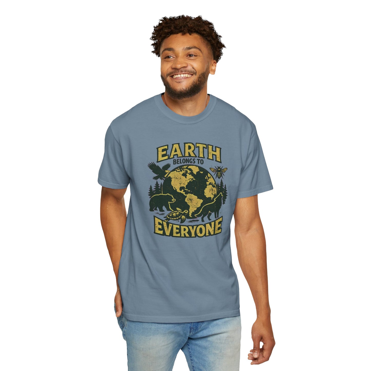 Earth Belongs to Everyone Earth Day Tee | Conservation Art Shirt | Wildlife Gift