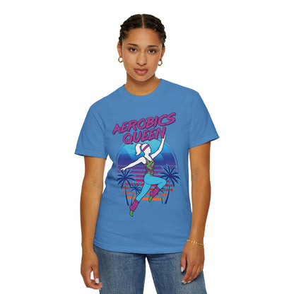Aerobics Queen Retro 80s Dance Graphic Tee | Vintage Workout Shirt Women