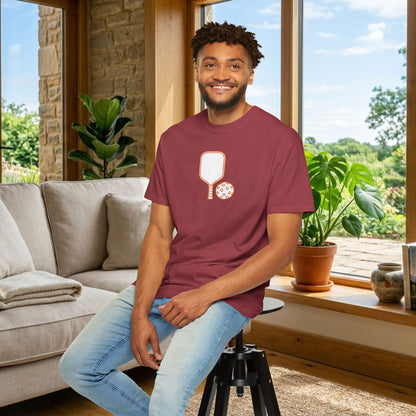 Pickleball Paddle And Ball Icon Tee Minimalist Pickler Unisex T-Shirt