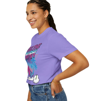 Feel the Burn Neon 80s Aerobics Graphic Tee | Retro Workout Shirt Women