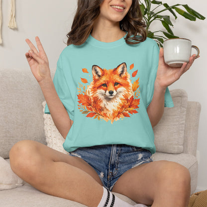 Watercolor Fox Graphic Tee | Autumn Wildlife Art Shirt | Nature Lover Gift | Unisex