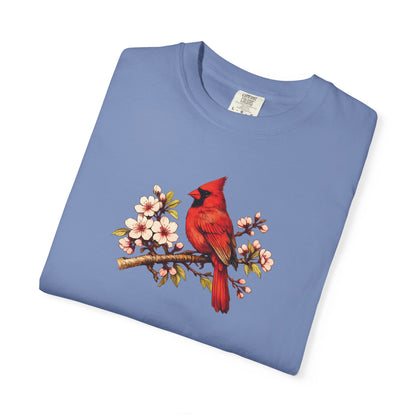 Cardinal Botanical Tee | Vintage Bird Art Shirt | Bird Watcher Gift