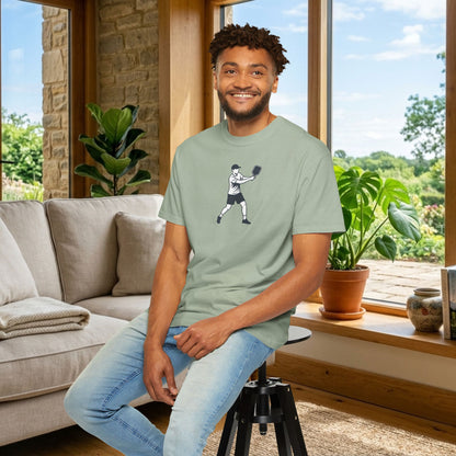 Pickleball Player Silhouette Tee Pickler Minimalist Men's Graphic Shirt