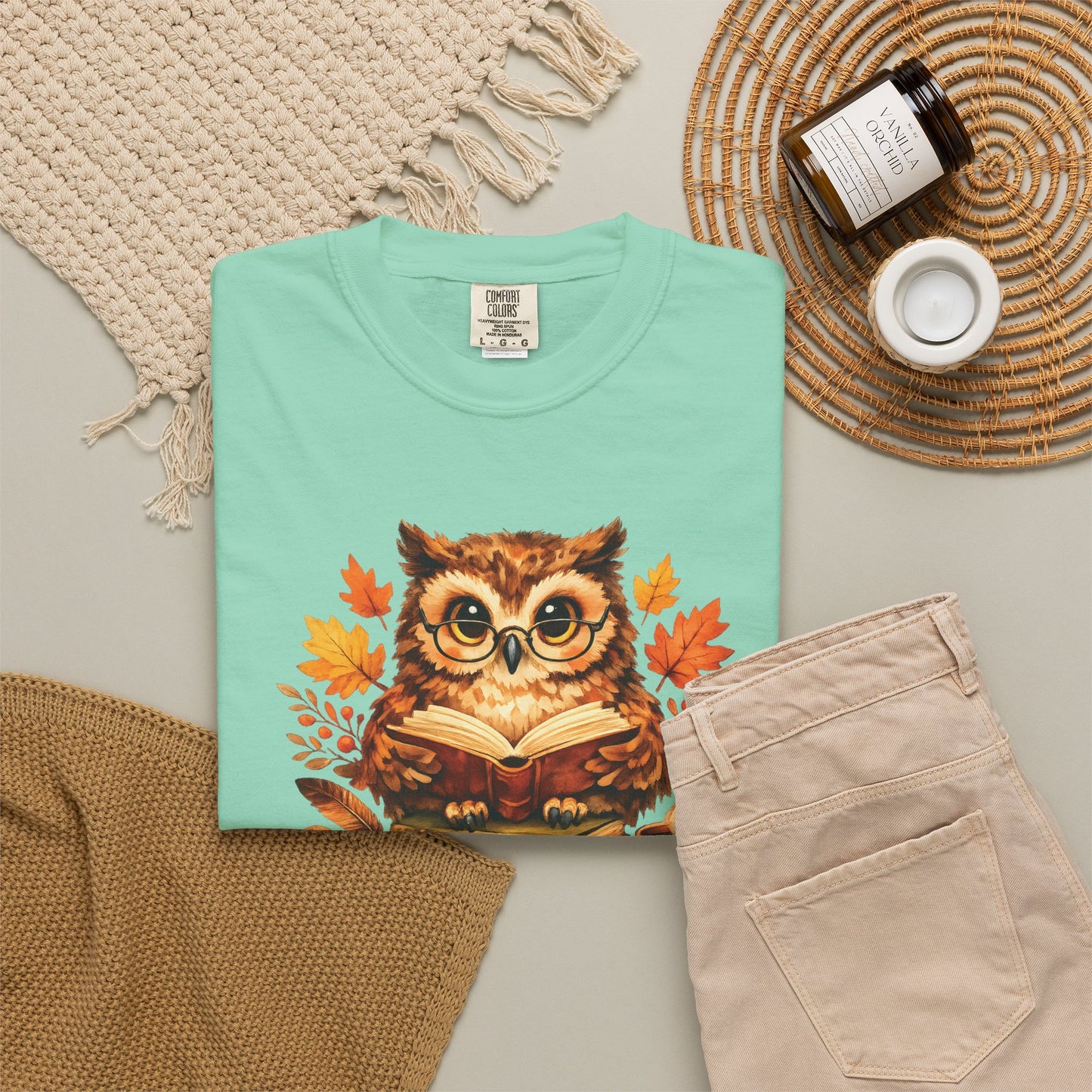 Wise Owl Watercolor Humor Tee | Book Lover Nature Shirt | Whimsical Wildlife Gift