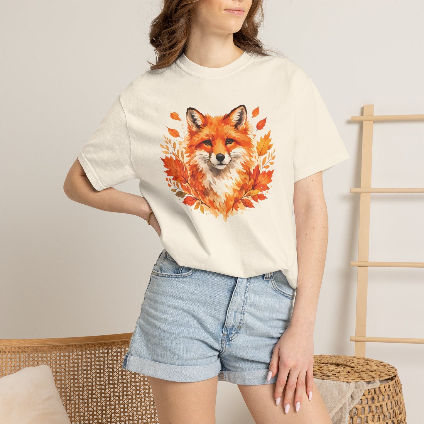 Watercolor Fox Graphic Tee | Autumn Wildlife Art Shirt | Nature Lover Gift | Unisex