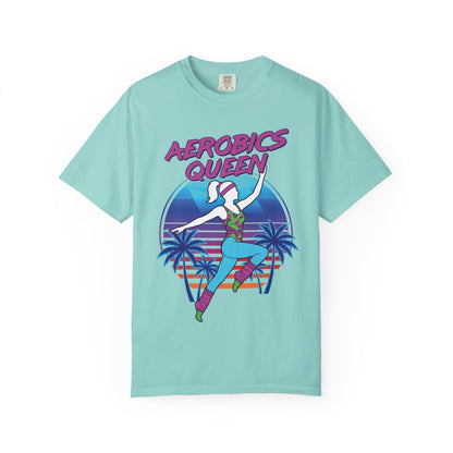 Aerobics Queen Retro 80s Dance Graphic Tee | Vintage Workout Shirt Women