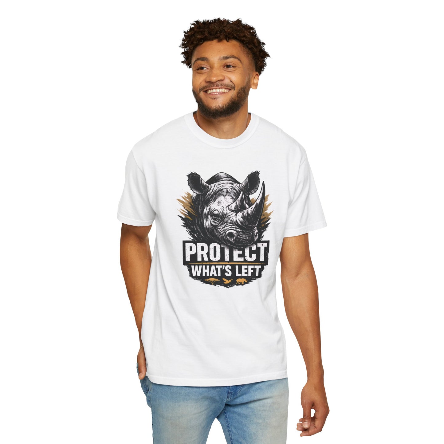 Black Rhino Conservation Tee | Protect What's Left | Endangered Species Shirt | Unisex