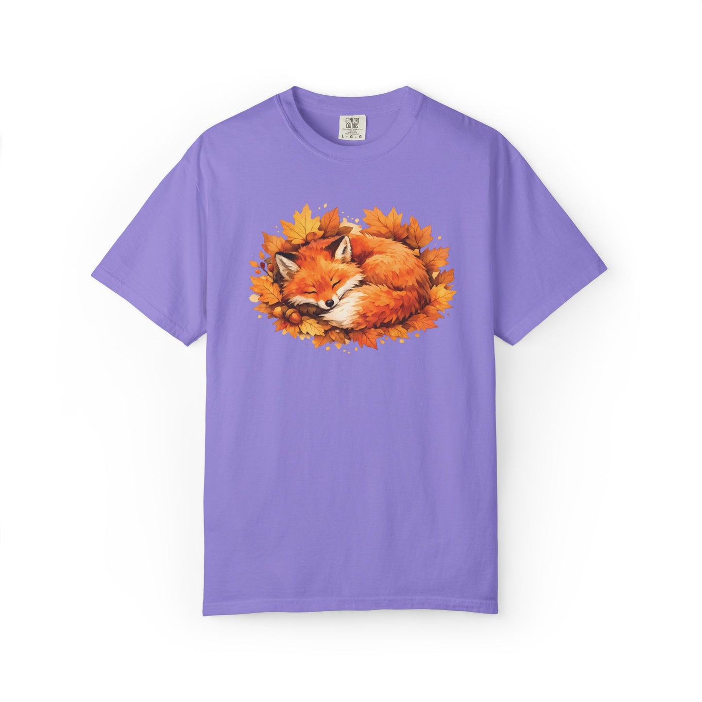Sleeping Fox Watercolor Graphic Tee | Cozy Woodland Animal Shirt | Nature Lover Gift