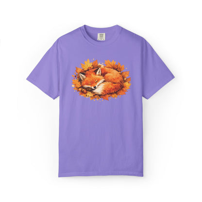 Sleeping Fox Watercolor Graphic Tee | Cozy Woodland Animal Shirt | Nature Lover Gift