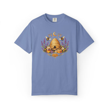 Beehive Honey and Lavender Tee | Vintage Nature Art Shirt | Botanical Garden Gift