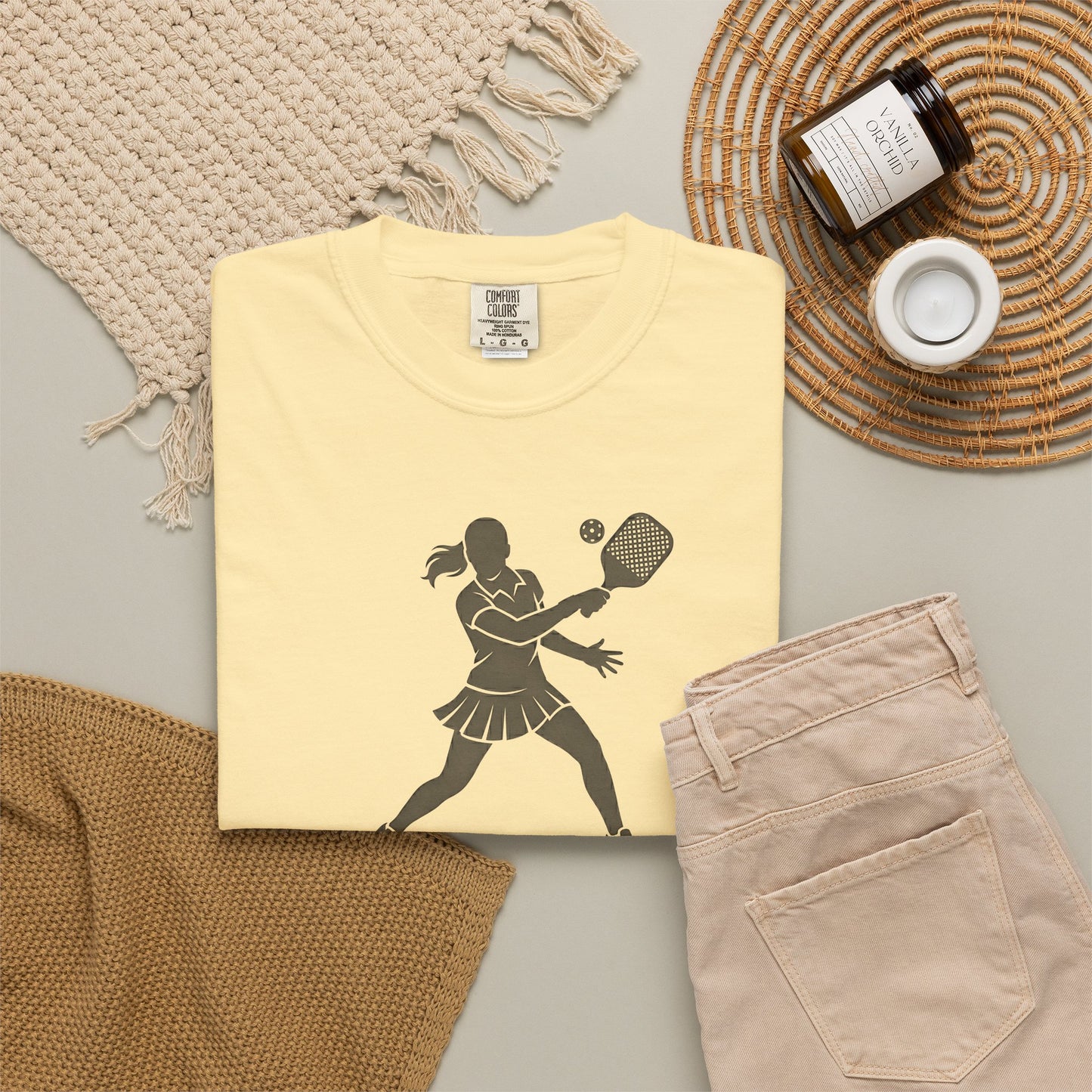 Pickleball Female Silhouette Icon Tee Minimalist Pickler Graphic Women T-Shirt