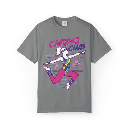 Cardio Club Retro 80s Grid Aerobics Graphic Tee | Vintage Gym Shirt Women