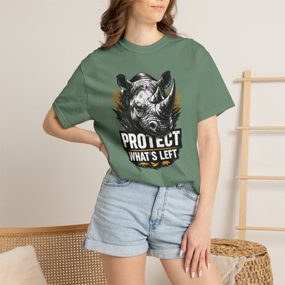 Black Rhino Conservation Tee | Protect What's Left | Endangered Species Shirt | Unisex
