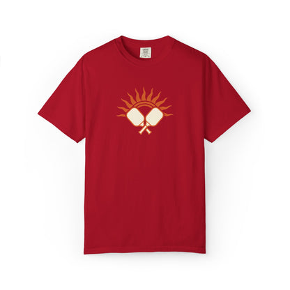 Pickleball Sun Badge Tee Pickler Vintage Minimalist Unisex Shirt