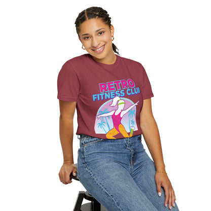 Retro Fitness Club 80s Aerobics Graphic Tee | Vintage Gym Shirt Women