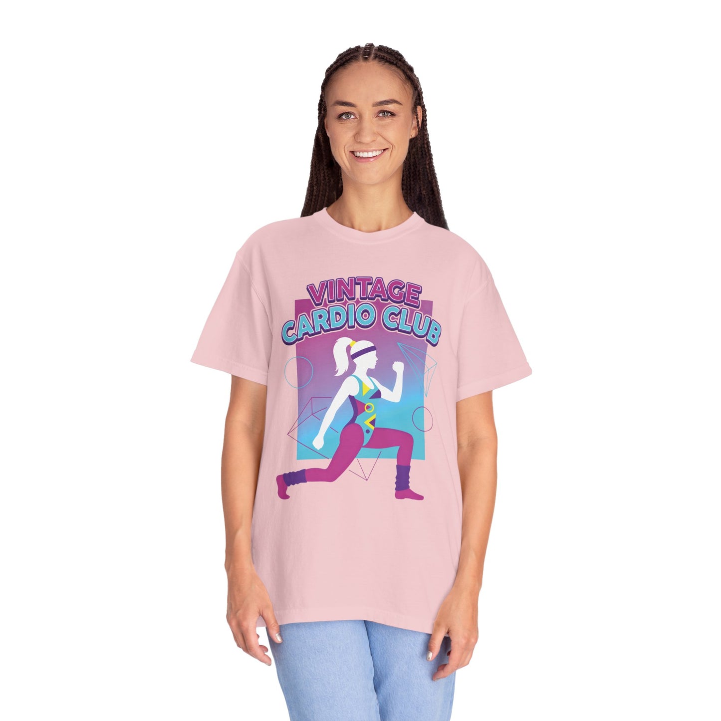 Vintage Cardio Club Retro 80s Lunge Graphic Tee | Workout Shirt Women
