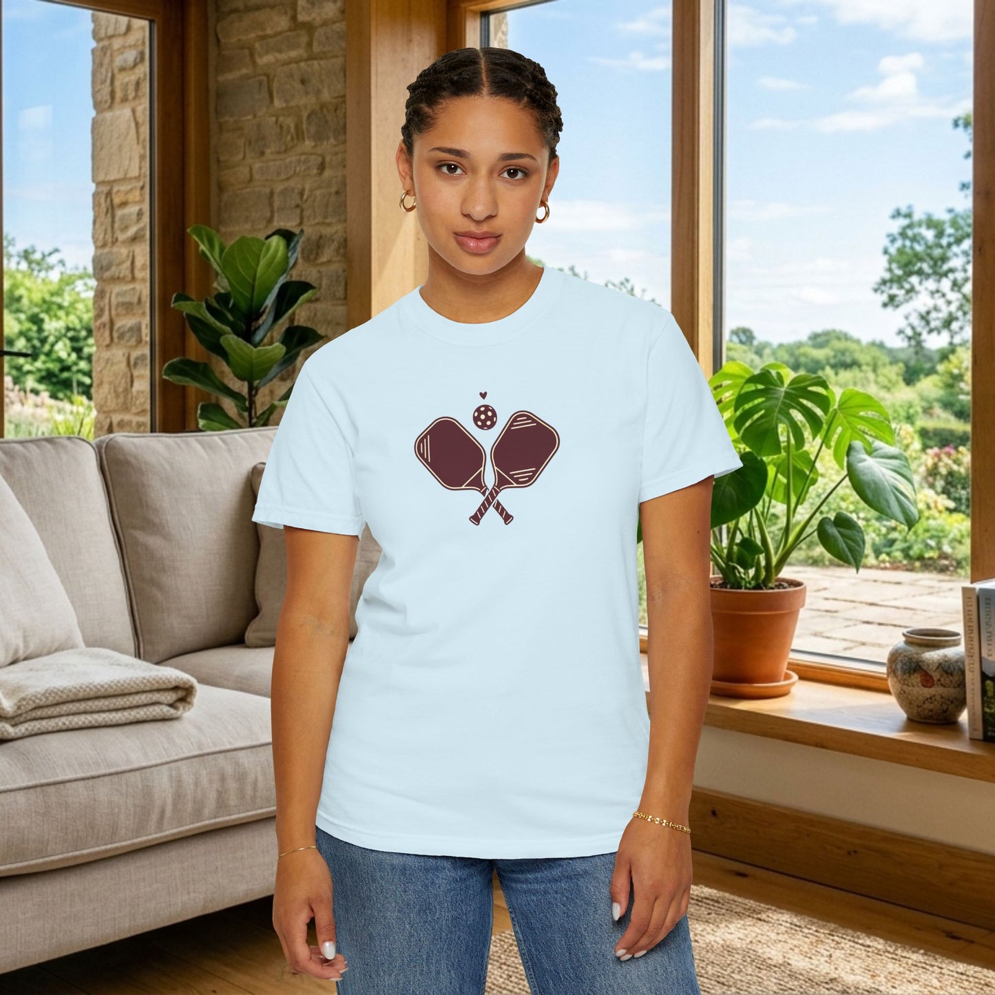 Pickleball Heart Icon Tee Pickler Love Minimalist Graphic Unisex Shirt
