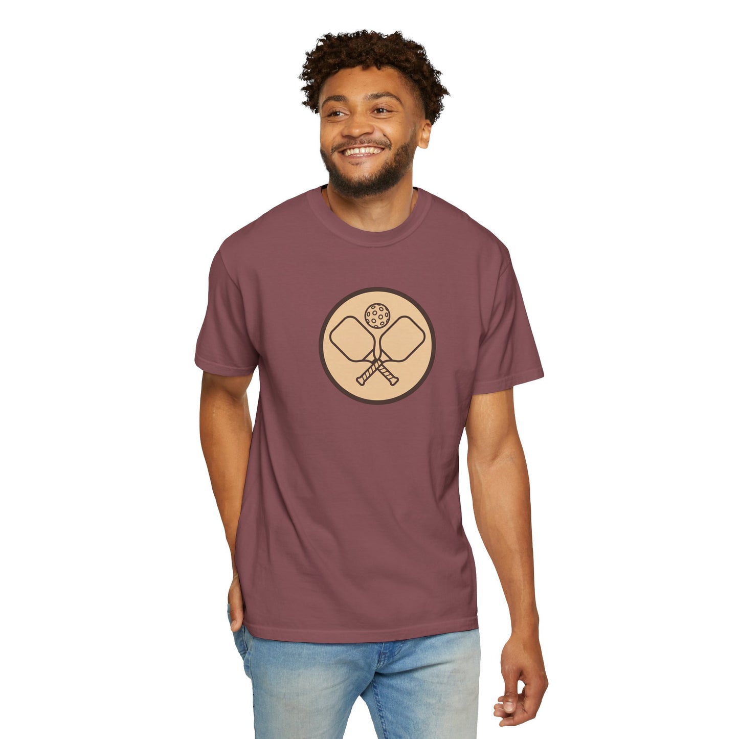 Vintage Pickleball Badge Tee Pickler Crest Minimalist Unisex Shirt