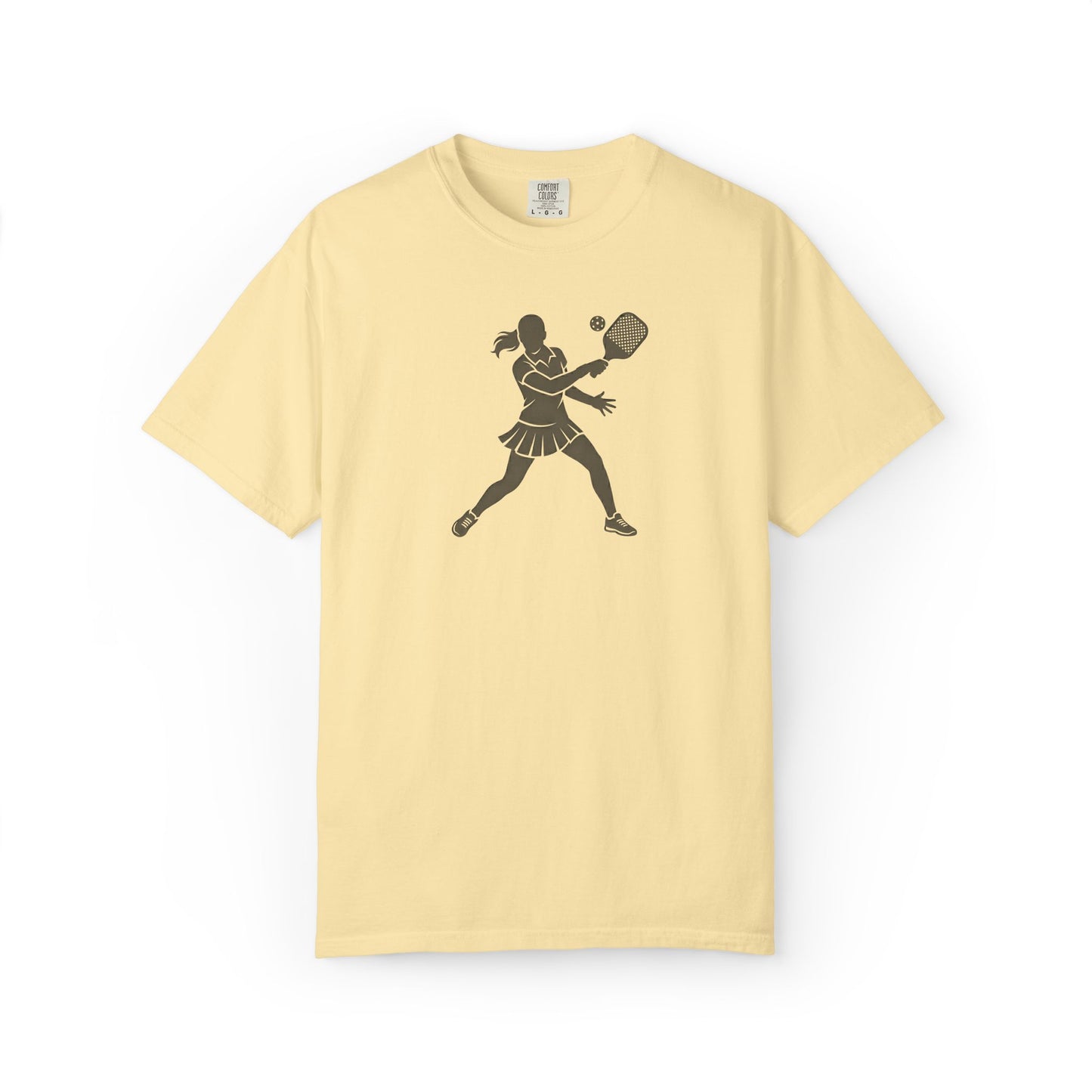 Pickleball Female Silhouette Icon Tee Minimalist Pickler Graphic Women T-Shirt