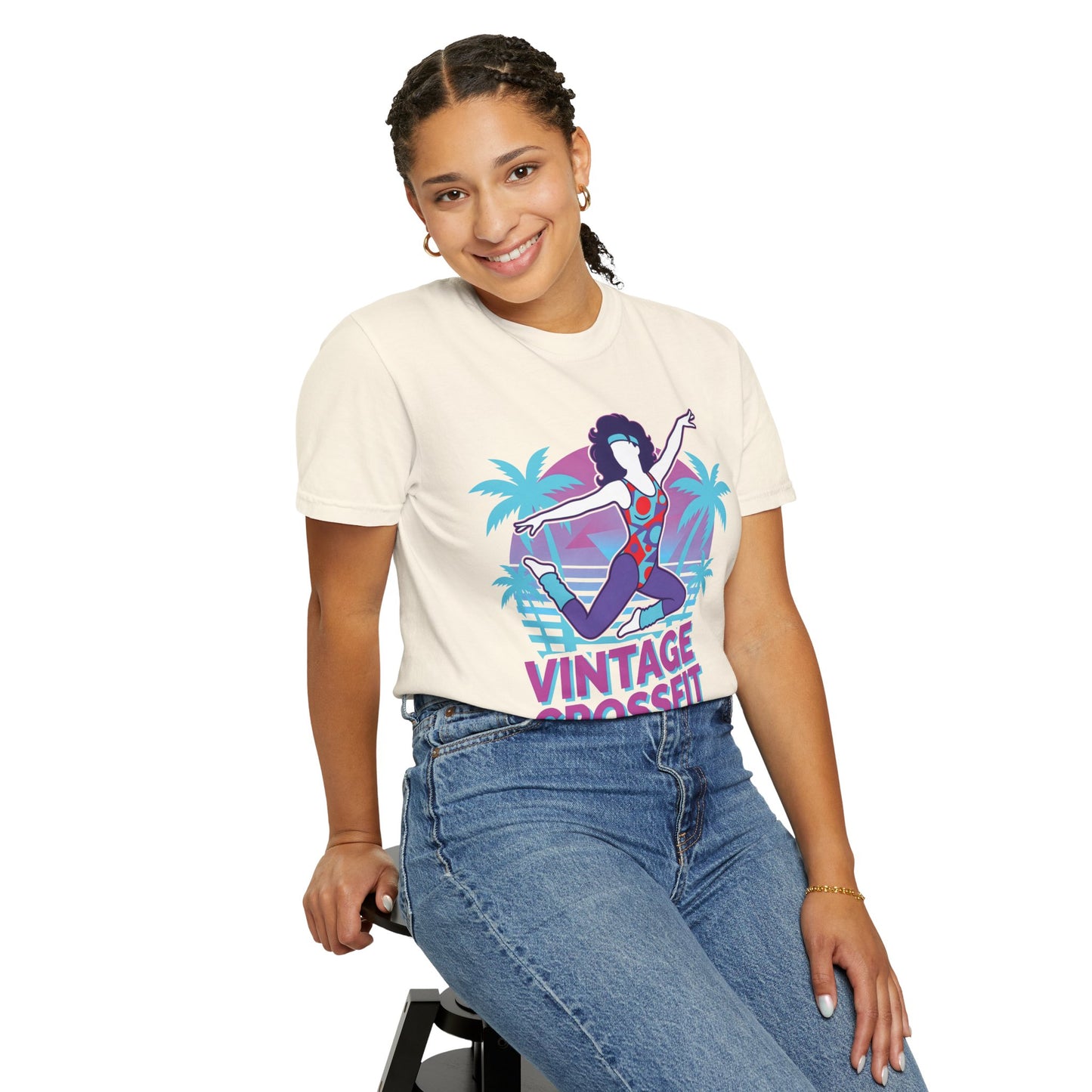 Vintage Crossfit Retro 80s Aerobics Graphic Tee | Gym Shirt Women
