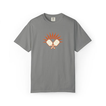 Pickleball Sun Badge Tee Pickler Vintage Minimalist Unisex Shirt