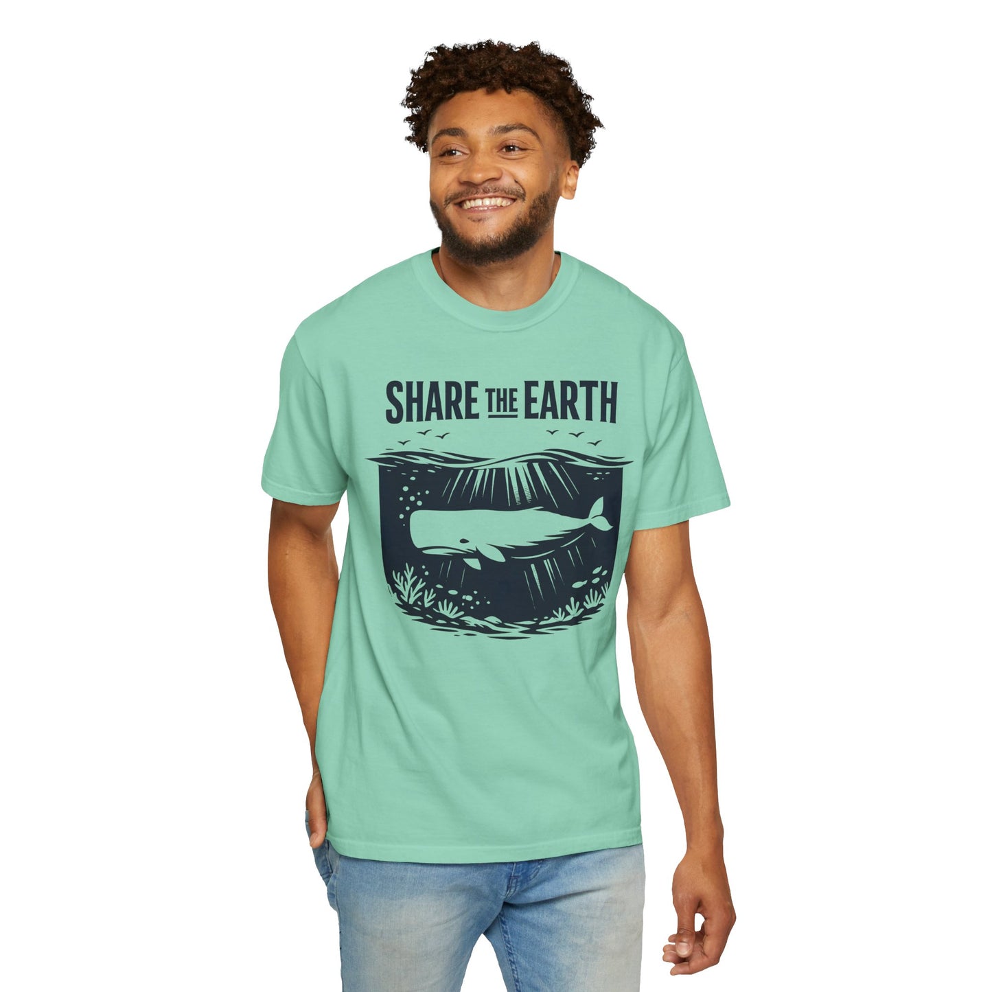 Whale Conservation Tee | Share the Earth Graphic Shirt | Ocean Wildlife Gift | Unisex