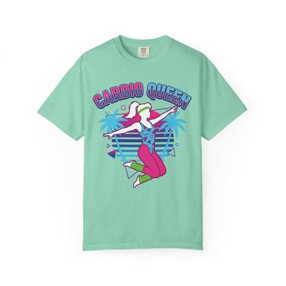 Cardio Queen Retro 80s Aerobics Graphic Tee | Vintage Workout Shirt Women