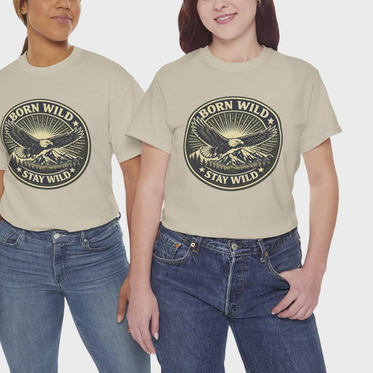 Eagle Ranger Patch Graphic Tee | Mid-Century Outdoor Shirt | Born Wild Stay Wild Unisex